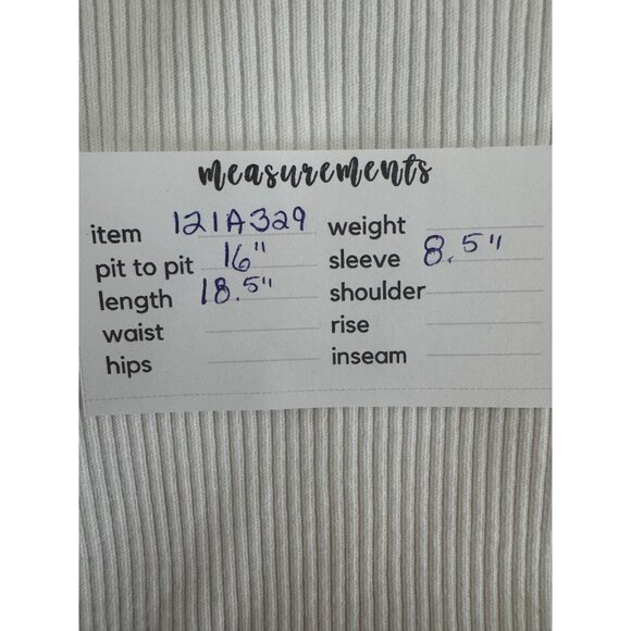 ZARA Medium White Ribbed Knit Top Waist Cutout - Picture 8 of 11